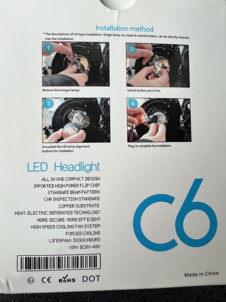 Led лампа h11 C6