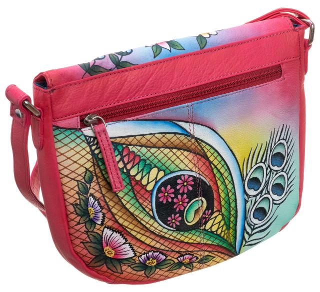 piękna torebka folk ręcznie malowana skóra handmade