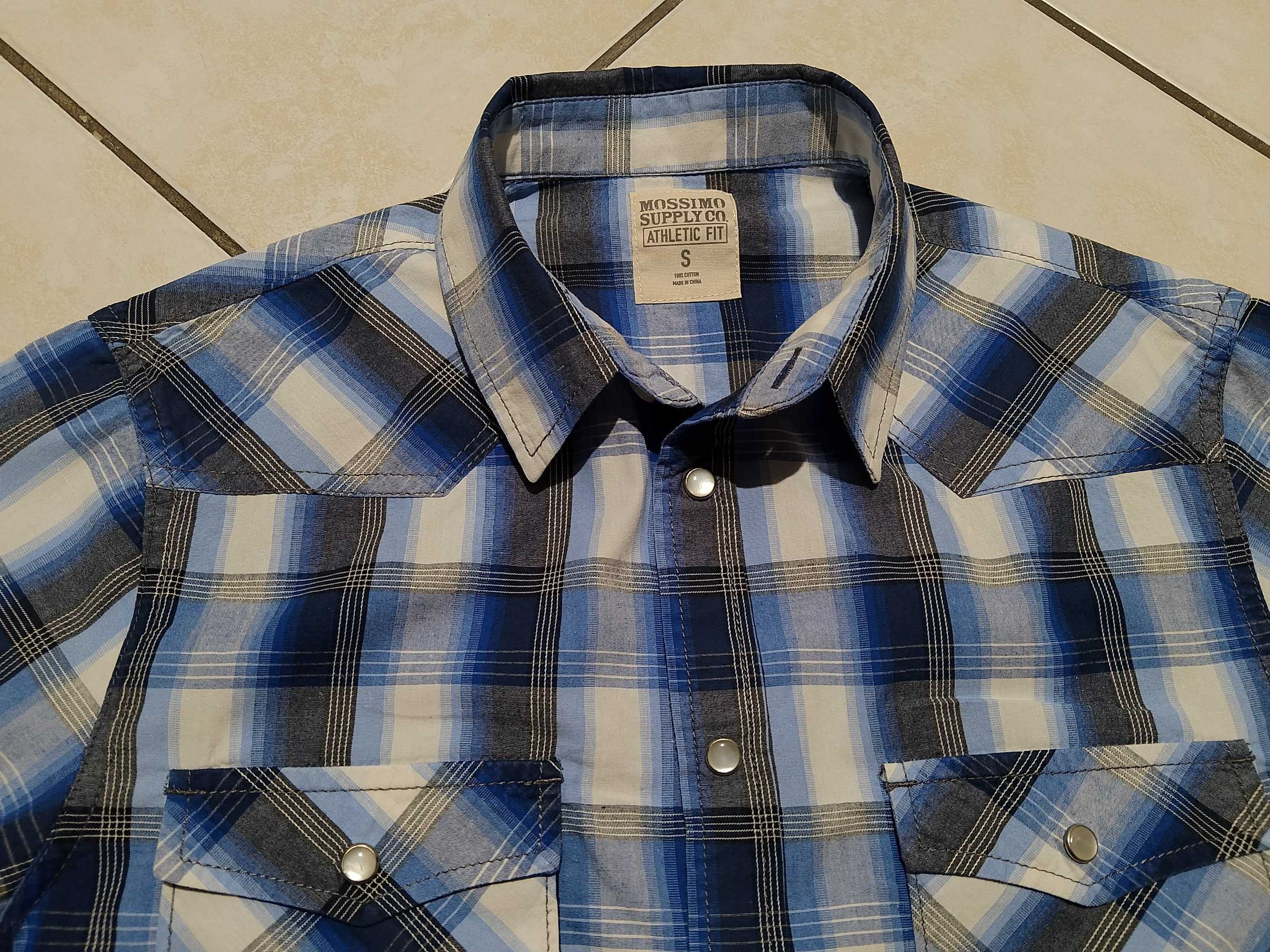 MOSSIMO SUPPLY USA - NOWA! Koszula Męska na Zatrzaski rozmiar S