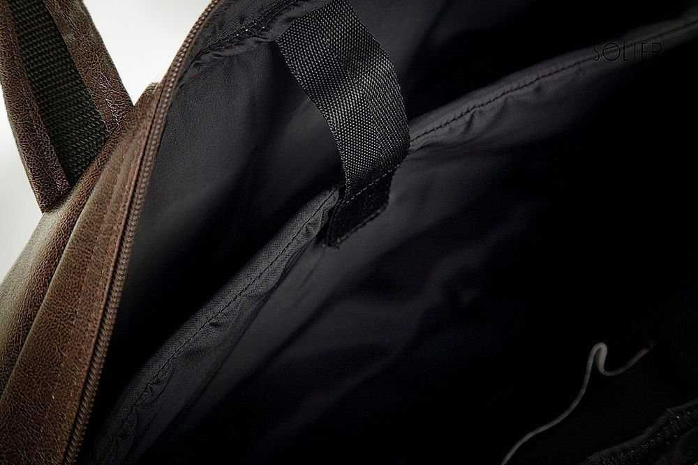 TORBA Listonoszka Męska SOLIER S13 na LAPTOPA Ramię Ciemno Brązowa