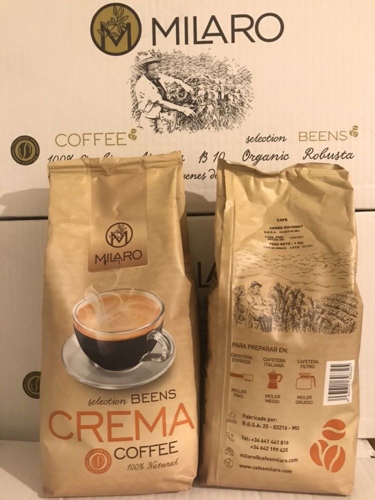 Кофе Кава Milaro Crema Миларо Крема