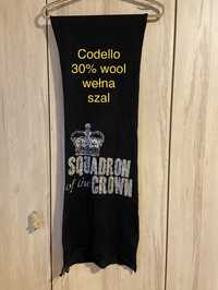 Codello Squadron of the crown czarny szal szalik srebrny nadruk 30% we