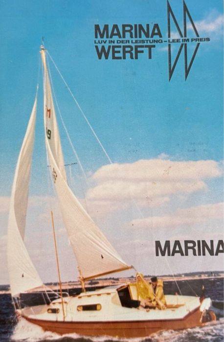 Żaglówka kabinowa 7m – gotowa do żeglugi.