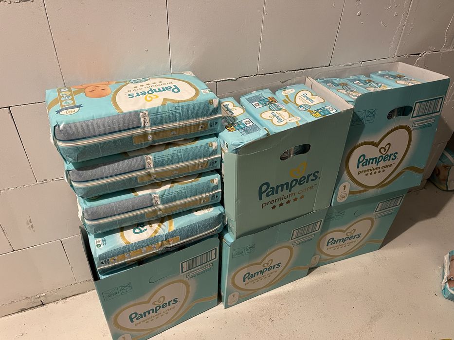 Pieluchy Pampers Premium Care 1 (2–5 kg) – 3 paczki po 50 sztuk