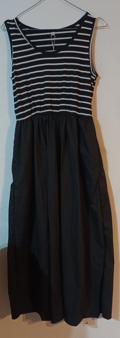 Vestido preto e branco