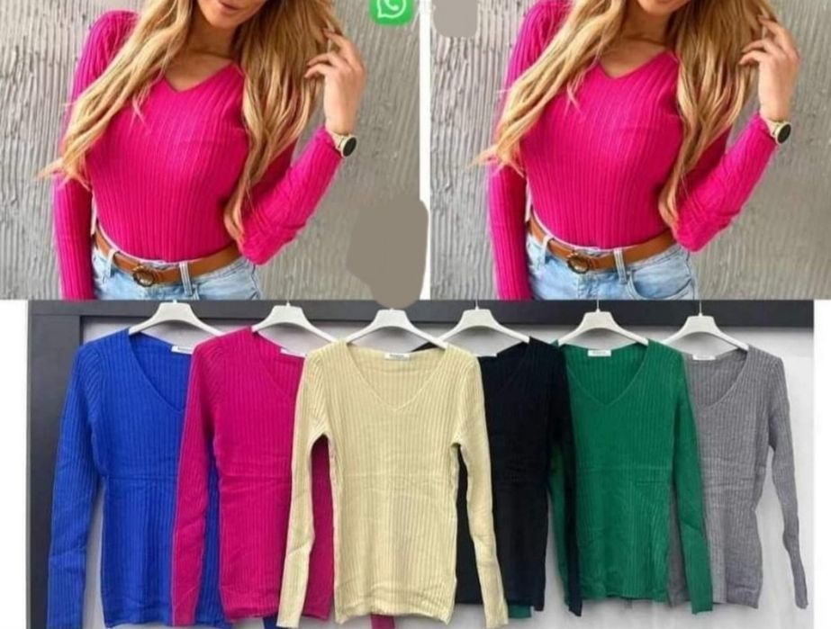 Bluzka w prążki szara roz. S/M