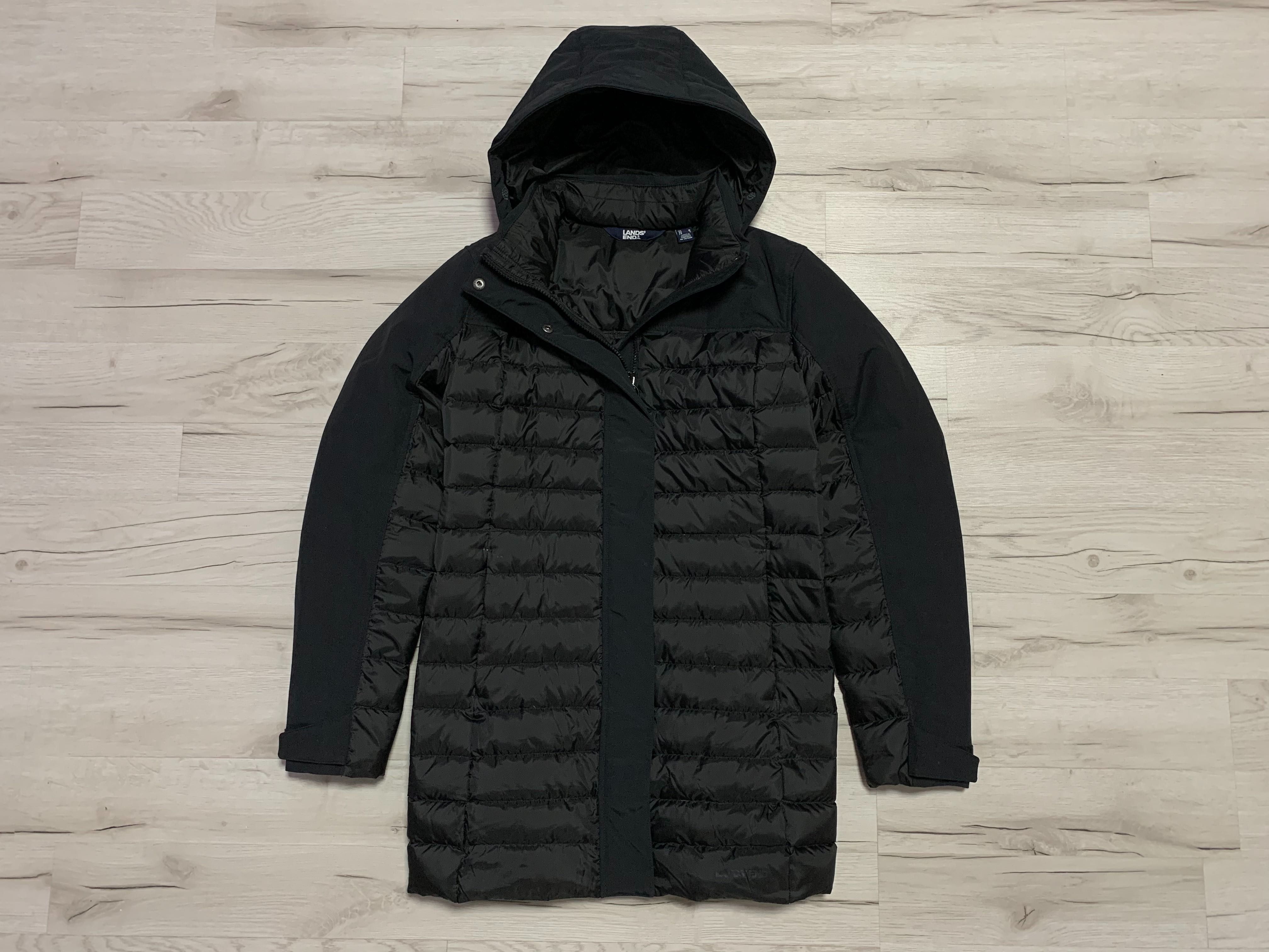 Lands' End_Kurtka Parka Płaszcz Damska Puchowa Pikowana Zima Kurtka_M