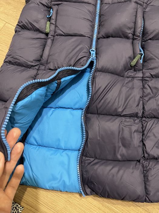 Пухова темно-синя зимова куртка парка пуховик на дівчинку синій