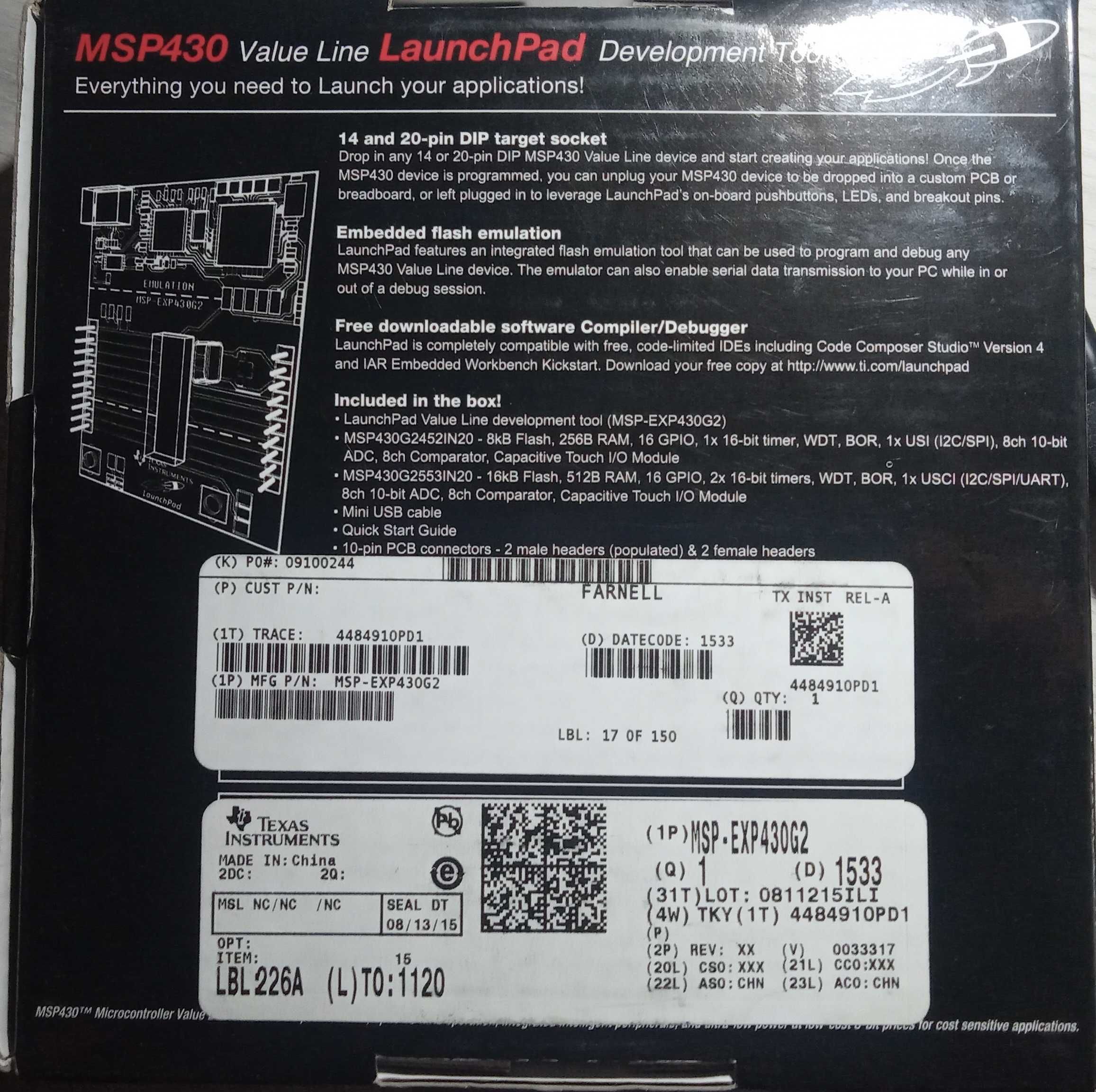 LaunchPad MSP430G2 mikrokontrolery 2szt.