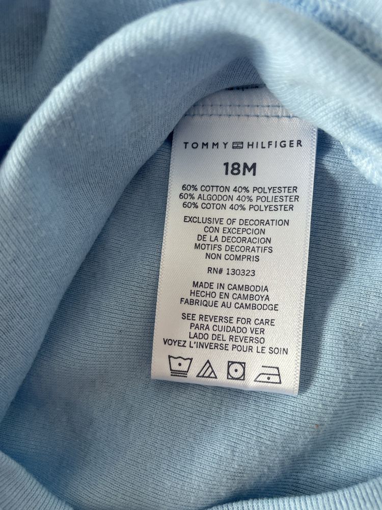 Body chłopięce niemowlęce bawełniane z krótkim rękawem Tommy Hilfiger