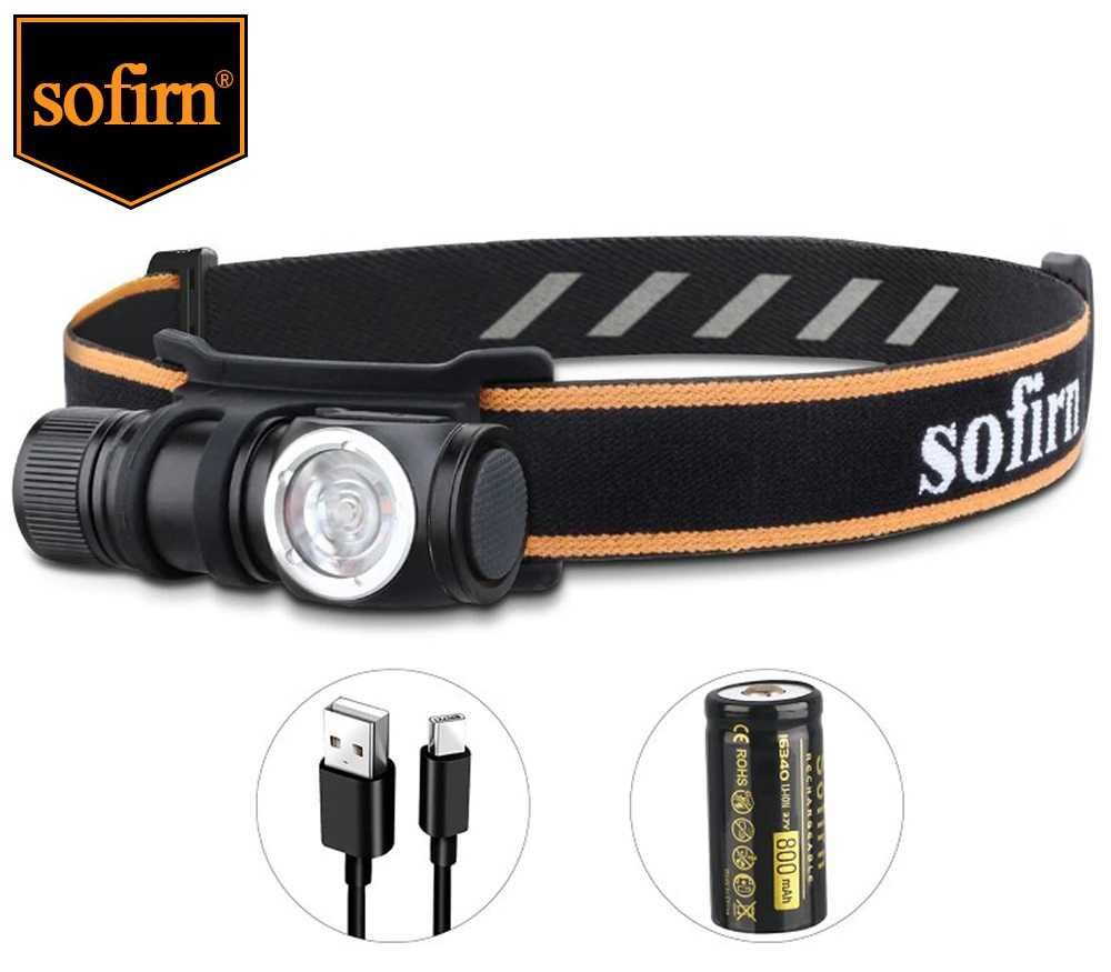 Міні налобний ліхтар Sofirn HS10 5000k з акумулятором 16340