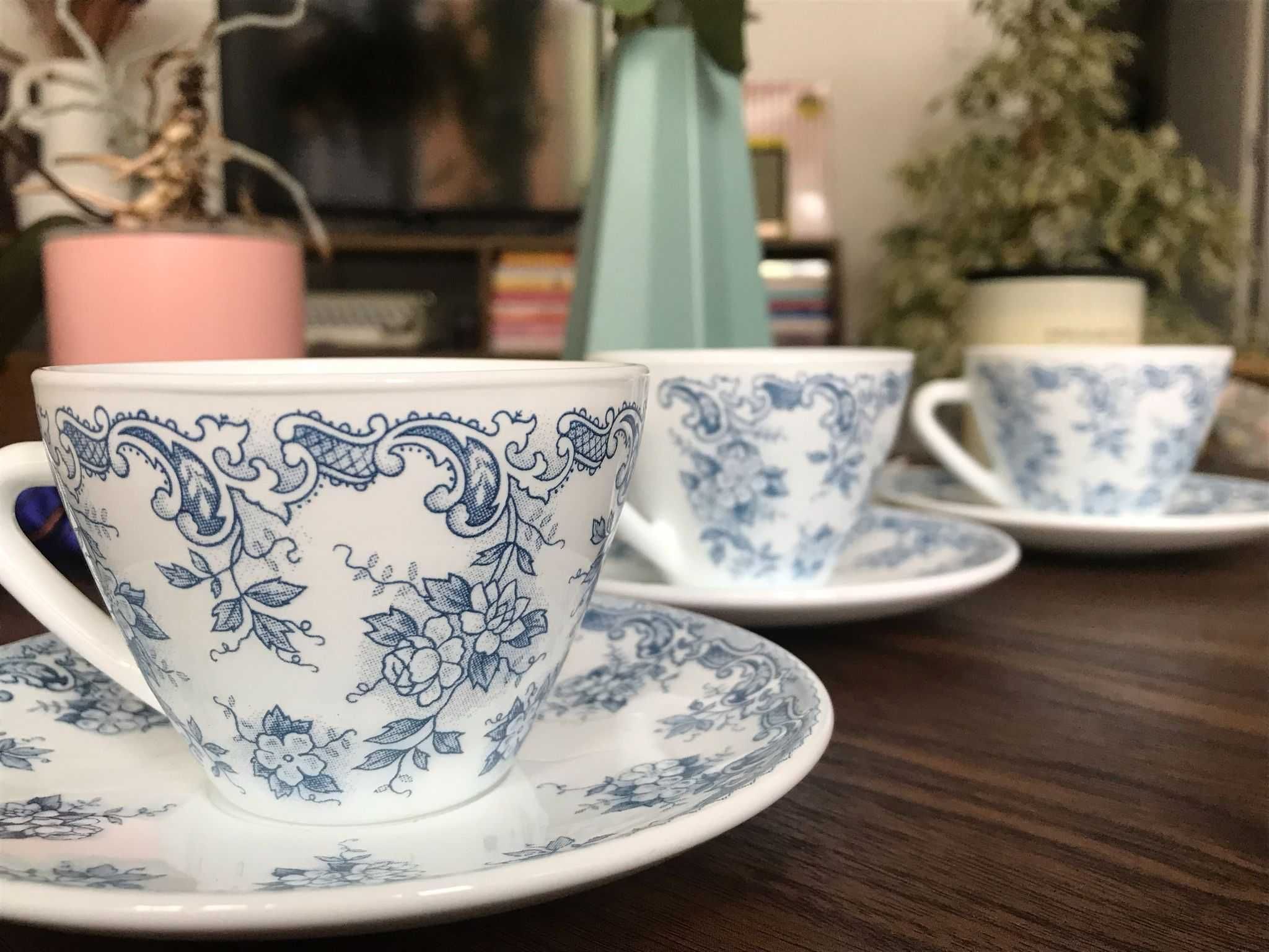 Chávenas chá porcelana francesa RIVANEL