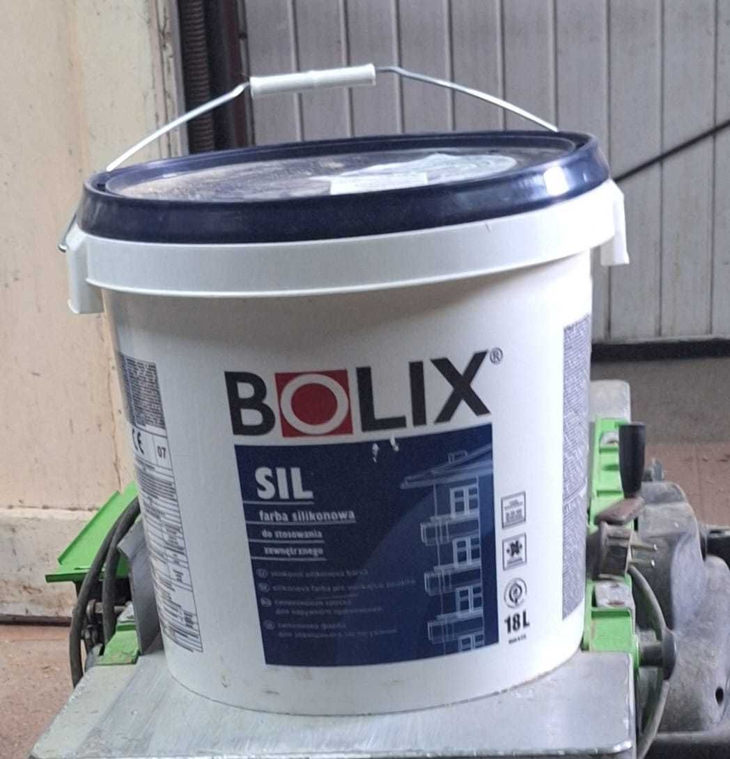 Sprzedam farbę Bolix Silikonową 18 L wraz z podkładem  kolor
