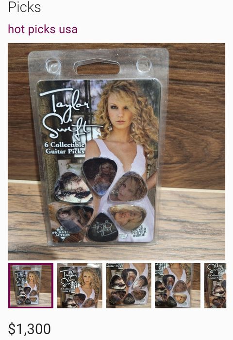 колекційний набір із 6 медіаторів Taylor Swift Hot Picks
 2008 року