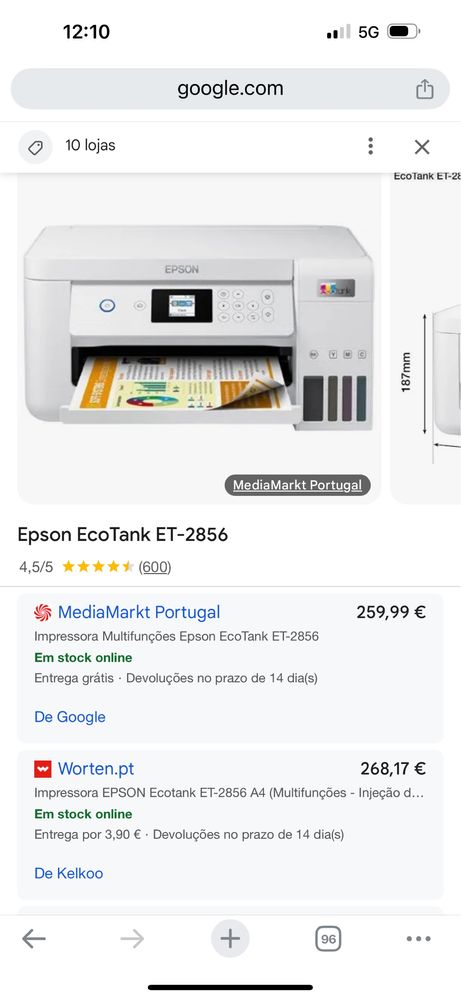 Multifuncoes epson ET 2756 Ecotank wifi