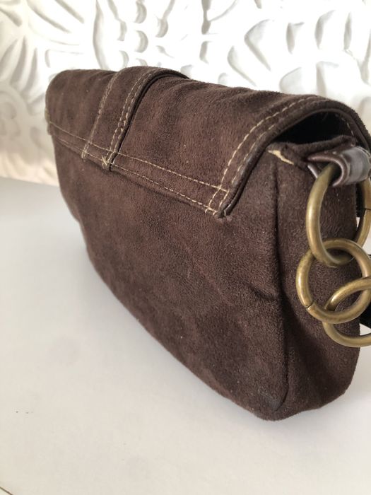 Сумка колір шоколадний, під замш