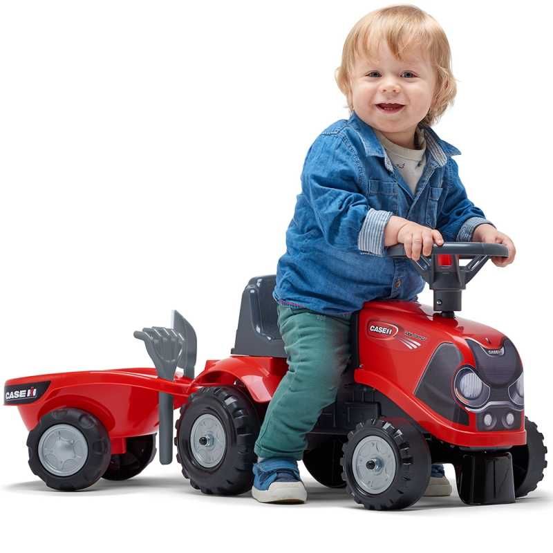 Traktorek Baby Case IH Ride-On jeździk z Przyczepką
