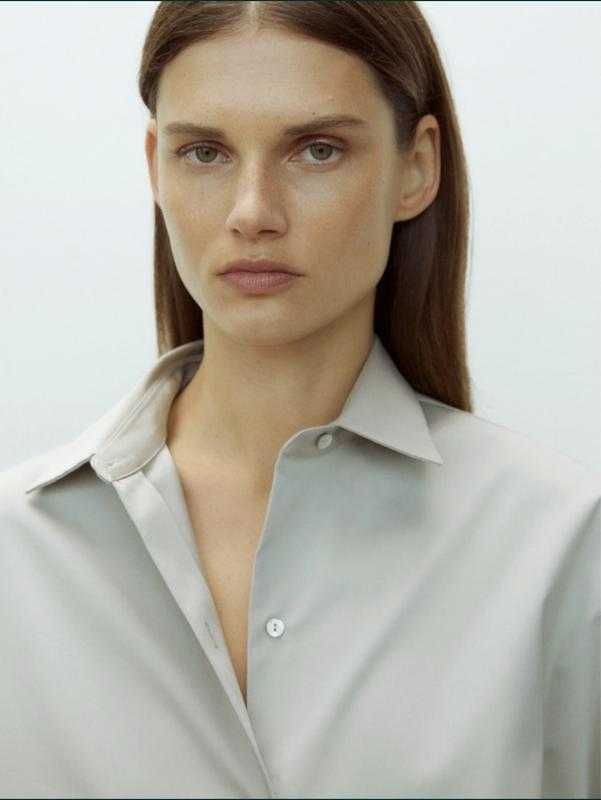 Massimo dutti поплінова сорочка оверсайз