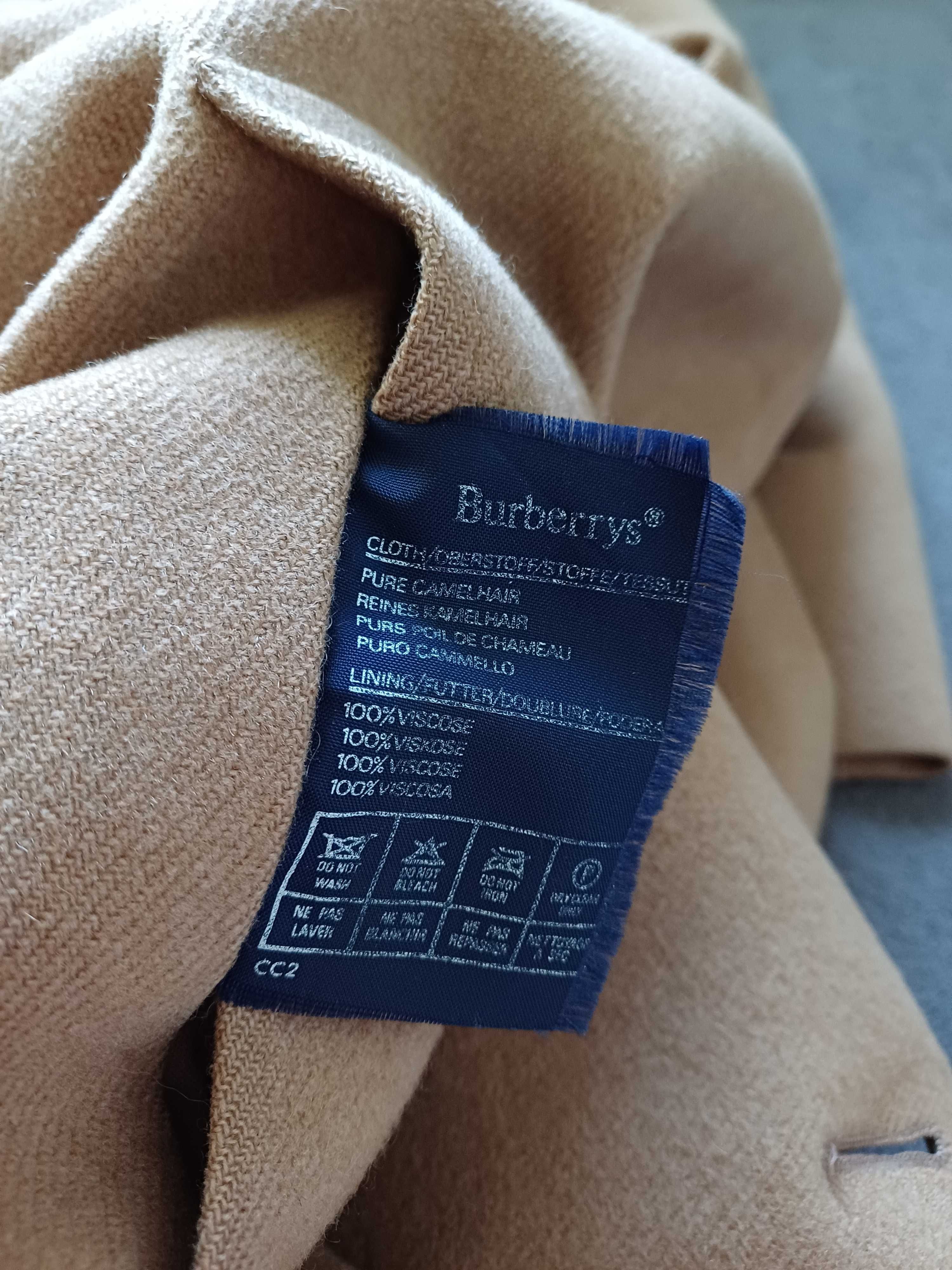 Burberrys szlafrokowy płaszcz vintage wełna wielbłądzia rozmiar M