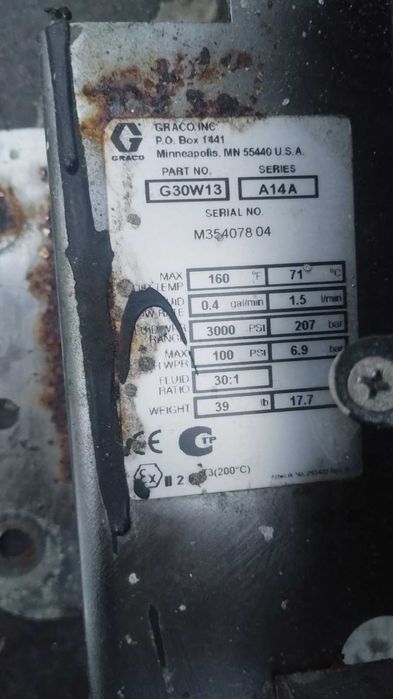 Pompa Agregat Malarski GRACO MINI MERKUR 30:1