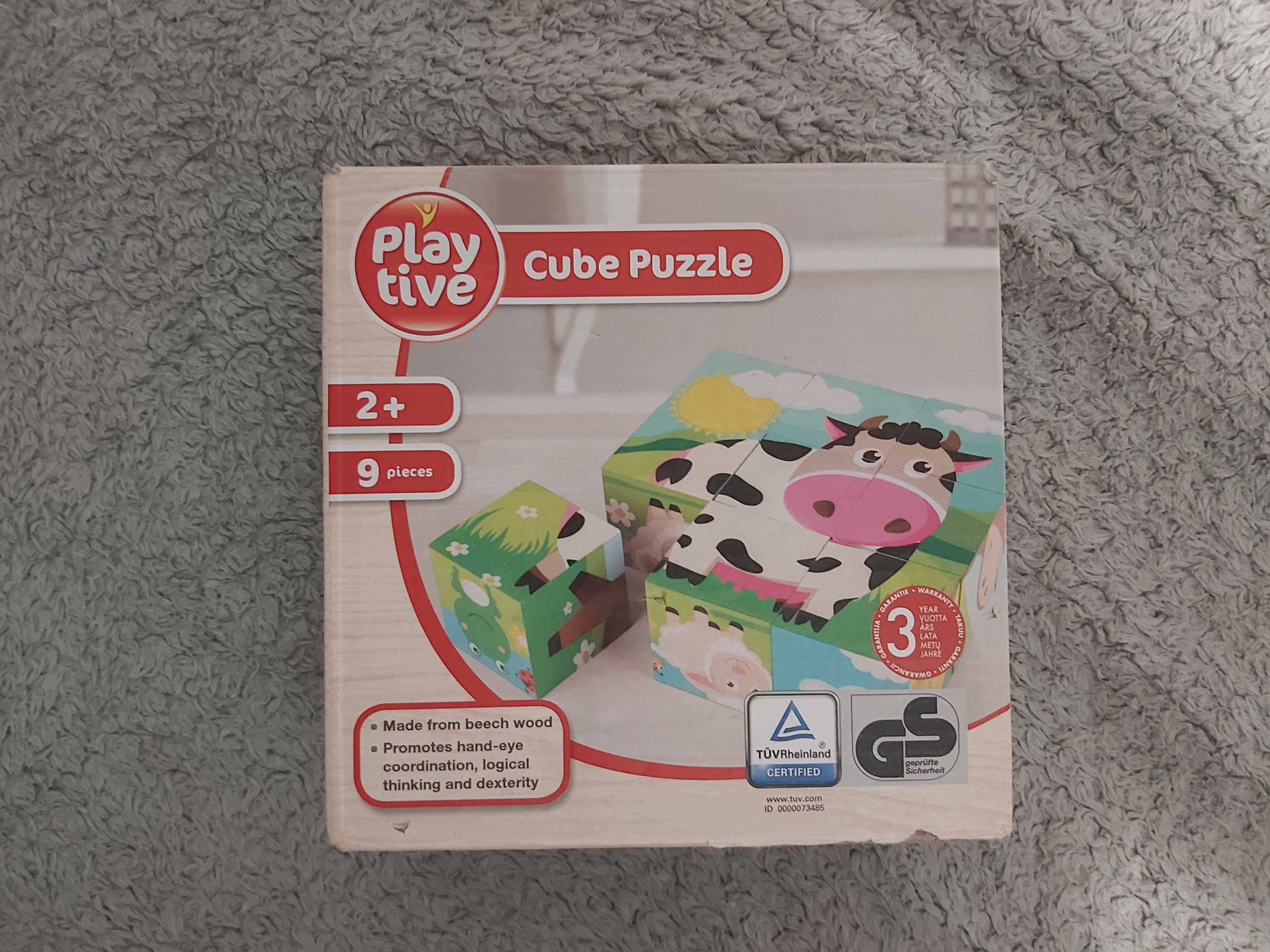 Playtive Puzzle Klocki drewniane 3+