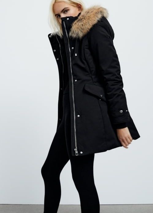 Zimowa kurtka  parka damska Zara M winter wiatroszczelna hydrofobowa