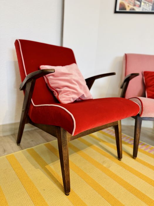 fotele retro PRL  - po renowacji Model 300-123 M. Puchała