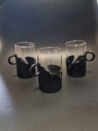 Trzy szklanki 1980 Holandia Vintage Design