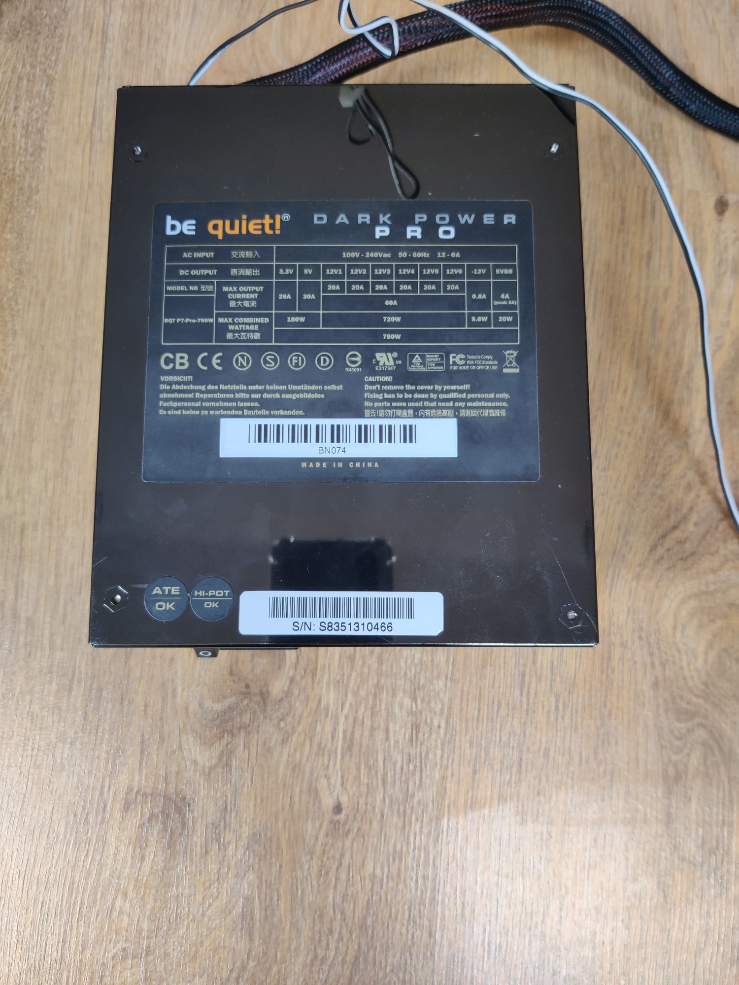 Zasilacz be quiet! Dark Power PRO BQT P9-850W, 80plus GOLD, 4xPCIe