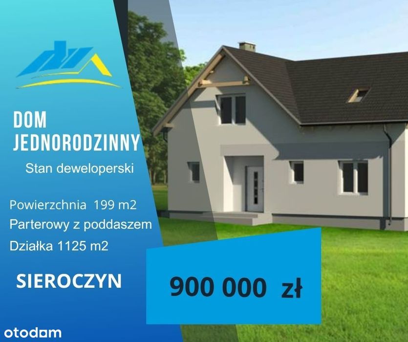 Nowoczesny dom w stanie deweloperskim