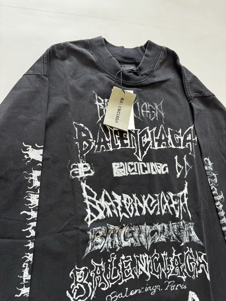 лонгслив Balenciaga many logos rock longsleeve vetements rick owens