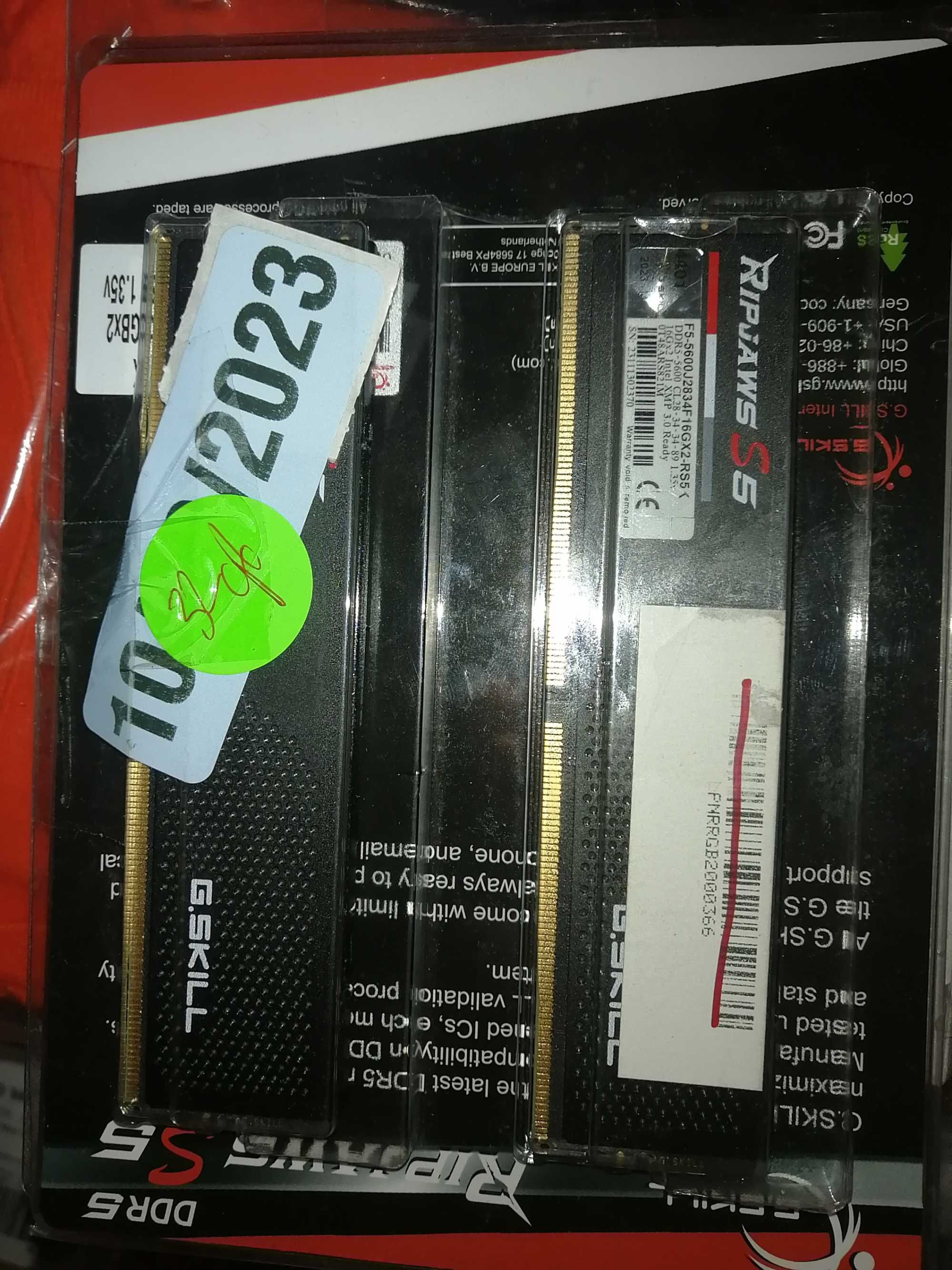 Продам память G.SKILL Ripjaws S5 Matte Black DDR5 5600MHz 32GB 2x16GB