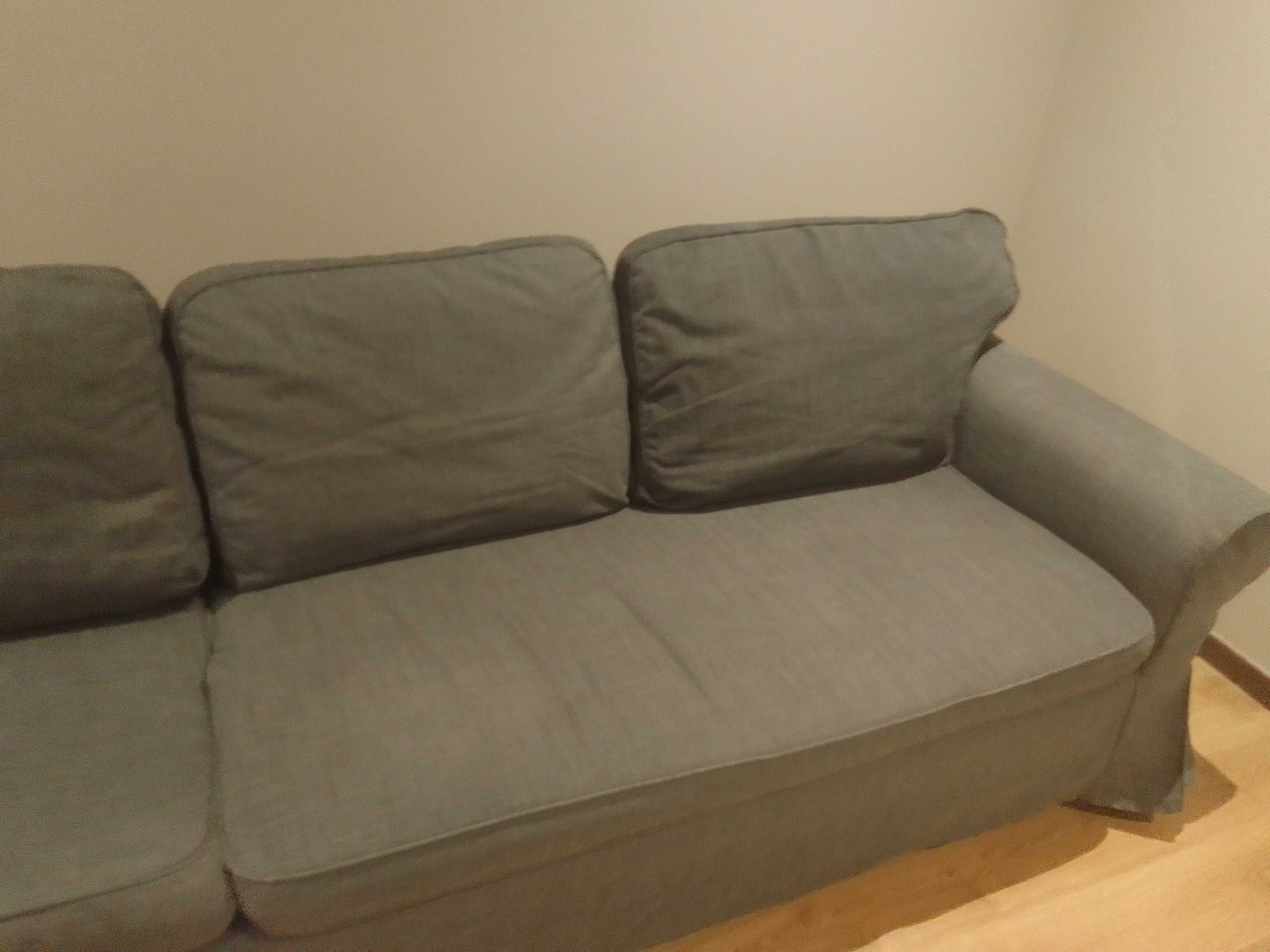 Sofá Cinzento IKEA Tecido 3 lugares