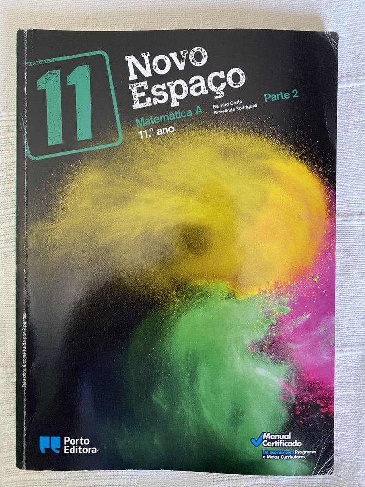 Manual “Novo Espaço” Matemática A 11.° Ano - Porto Editora