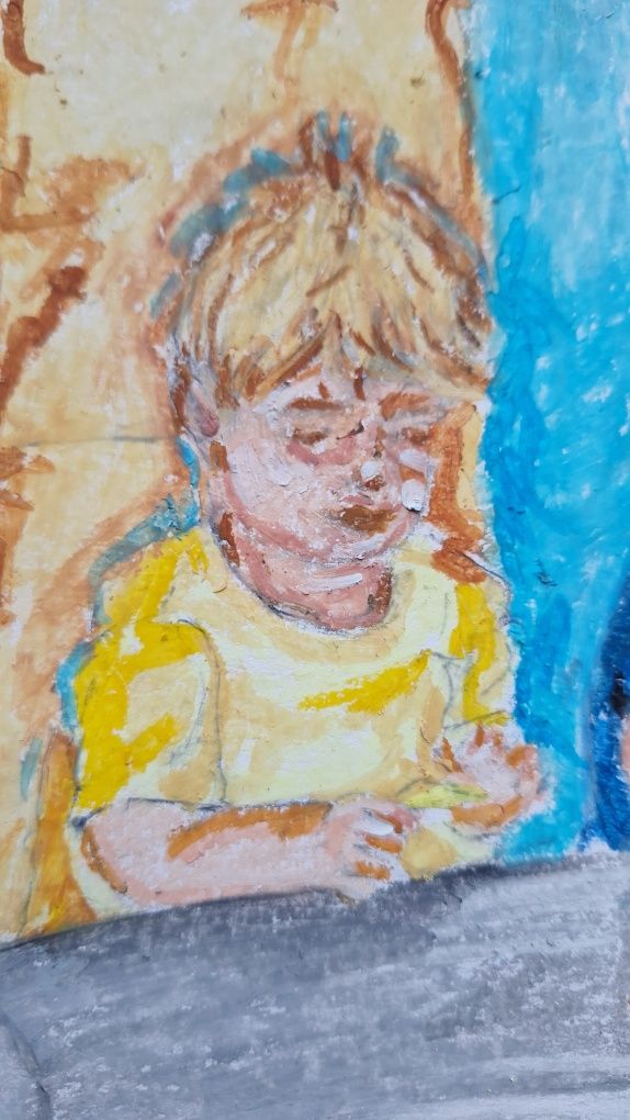 Desenho Pastel de Óleo sobre Papel
