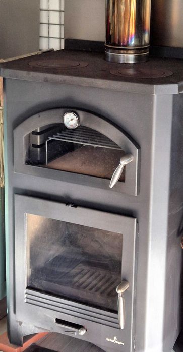 Salamandra e forno a lenha BRONPI Monza 14kw com oferta da chaminé