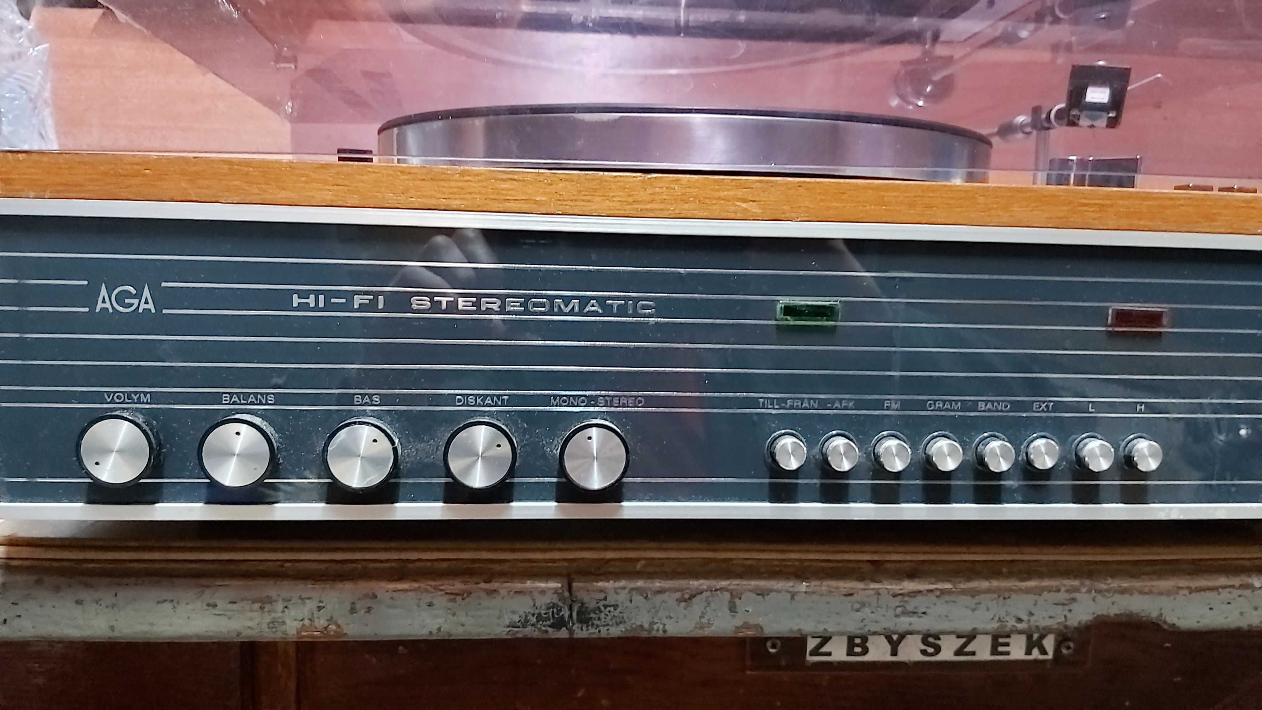 gramofon aga 9865 szwedzki uszkodzony
