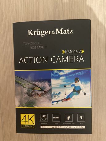 NOWA Kamera 4K Kruger&Matz KM0197  + akcesoria. (Kamerka sportowa)
