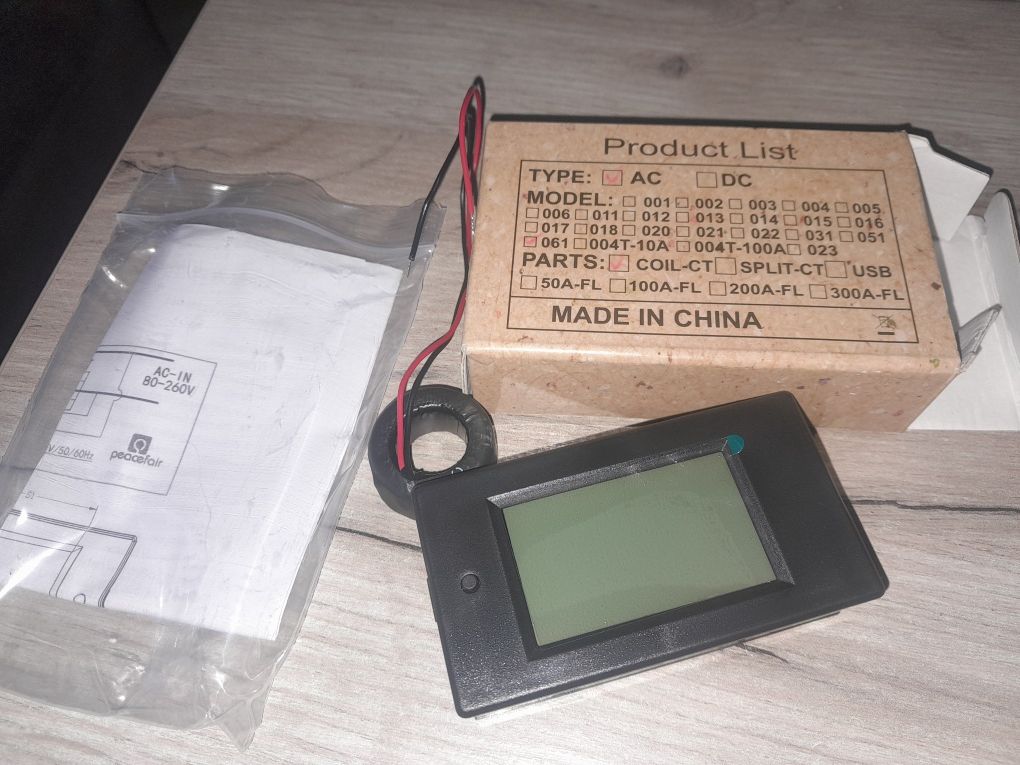 Miernik napięcia prądu pzem-061 wyświetlacz lcd