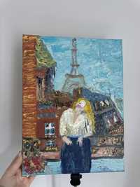 Obraz olejny "Kobieta w Paryżu"