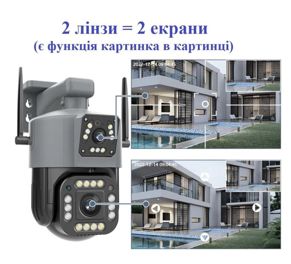 Внешняя камера видеонаблюдения IP WIFI 4G сим карта Sim V380-V10 PTZ