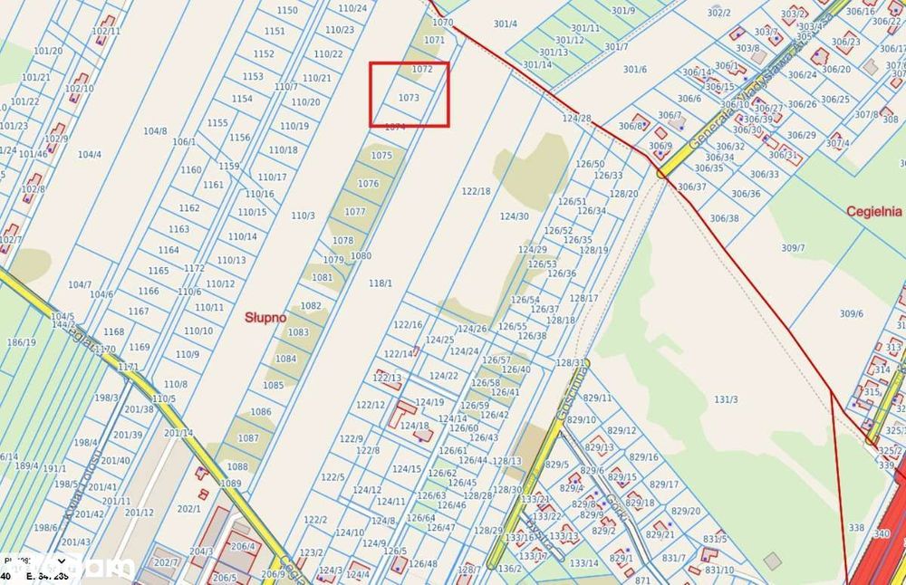 Na sprzedaż działka budowlana 1200 m²- Słupno, gmina Radzymin