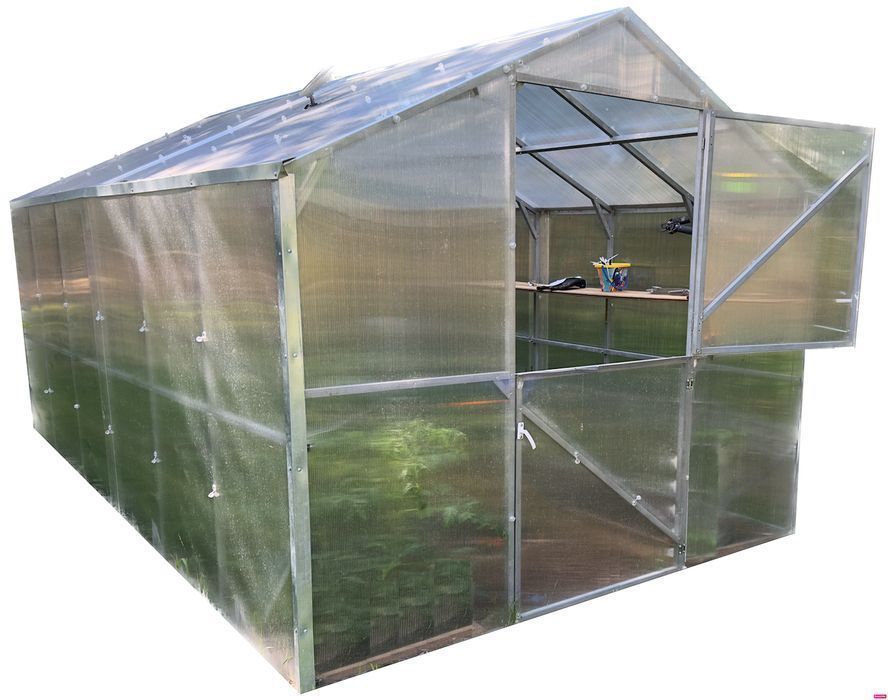 Szklarnia z poliwęglanu DOMEK 2,5x4-12m profile 25x25 POLIWĘGLAN 4-6mm