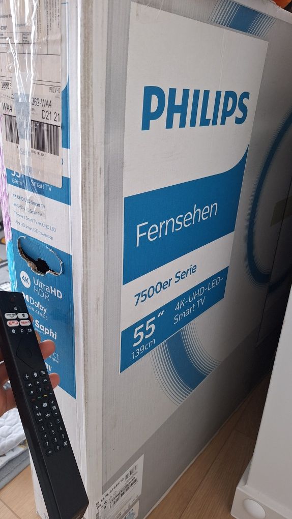Telewizor Smart TV Philips 55 4k UHD HDR LED DOLBI 55PUS7556/12