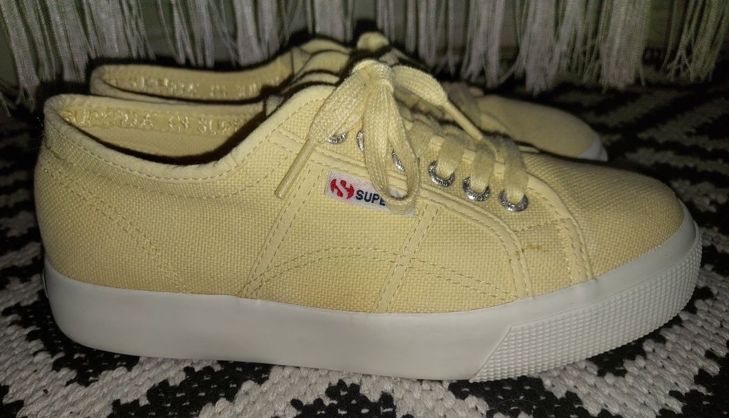 Superga trampki platforma Żółte 39