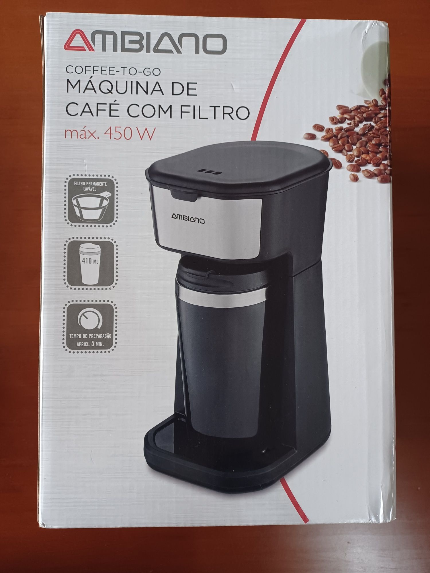 Máquina de Café com filtro e Copo térmico  - nova e selada