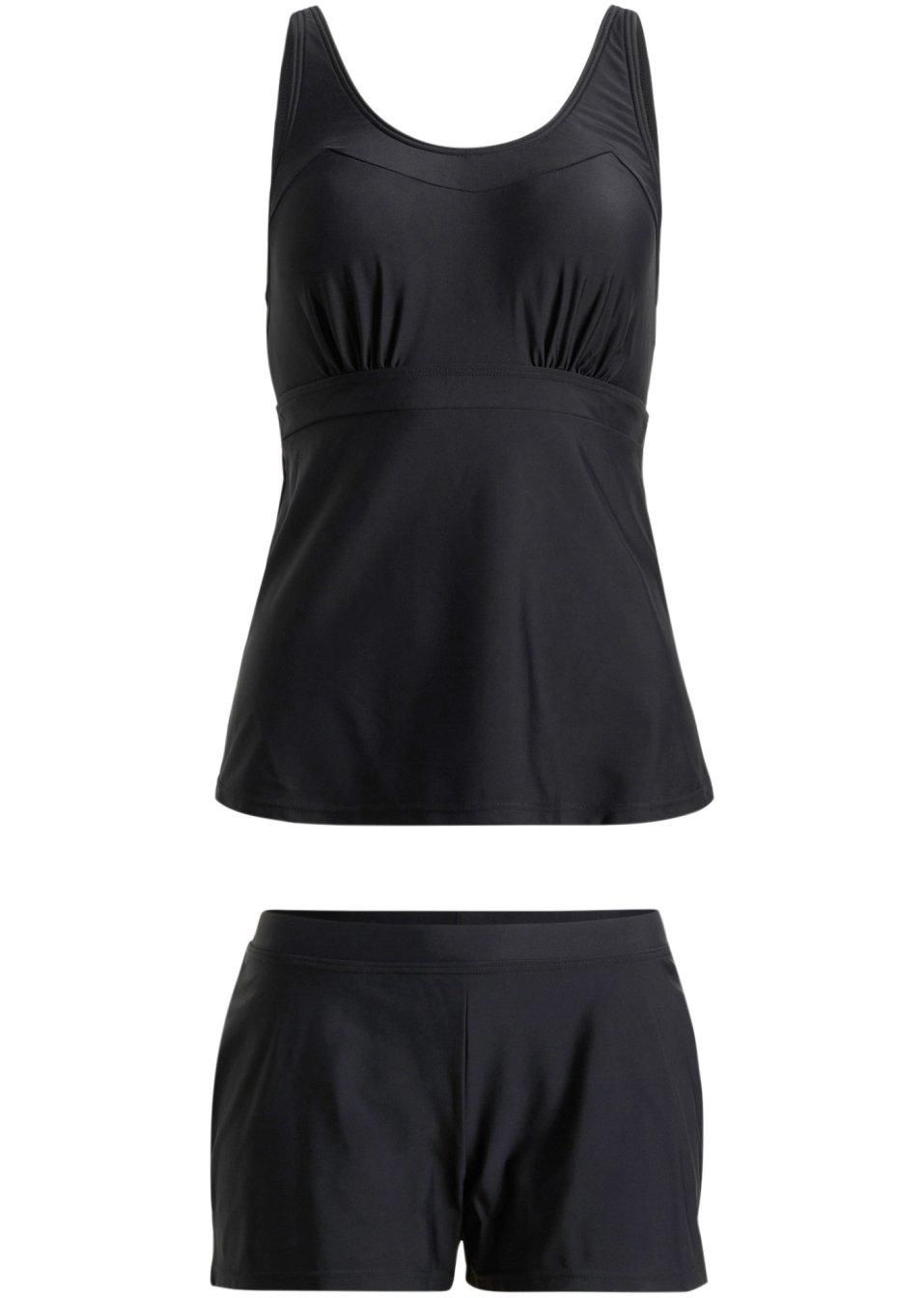 B.P.C tankini czarne z szortami ^50