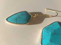 Conjunto Colar e Brincos Azul-Turquesa
