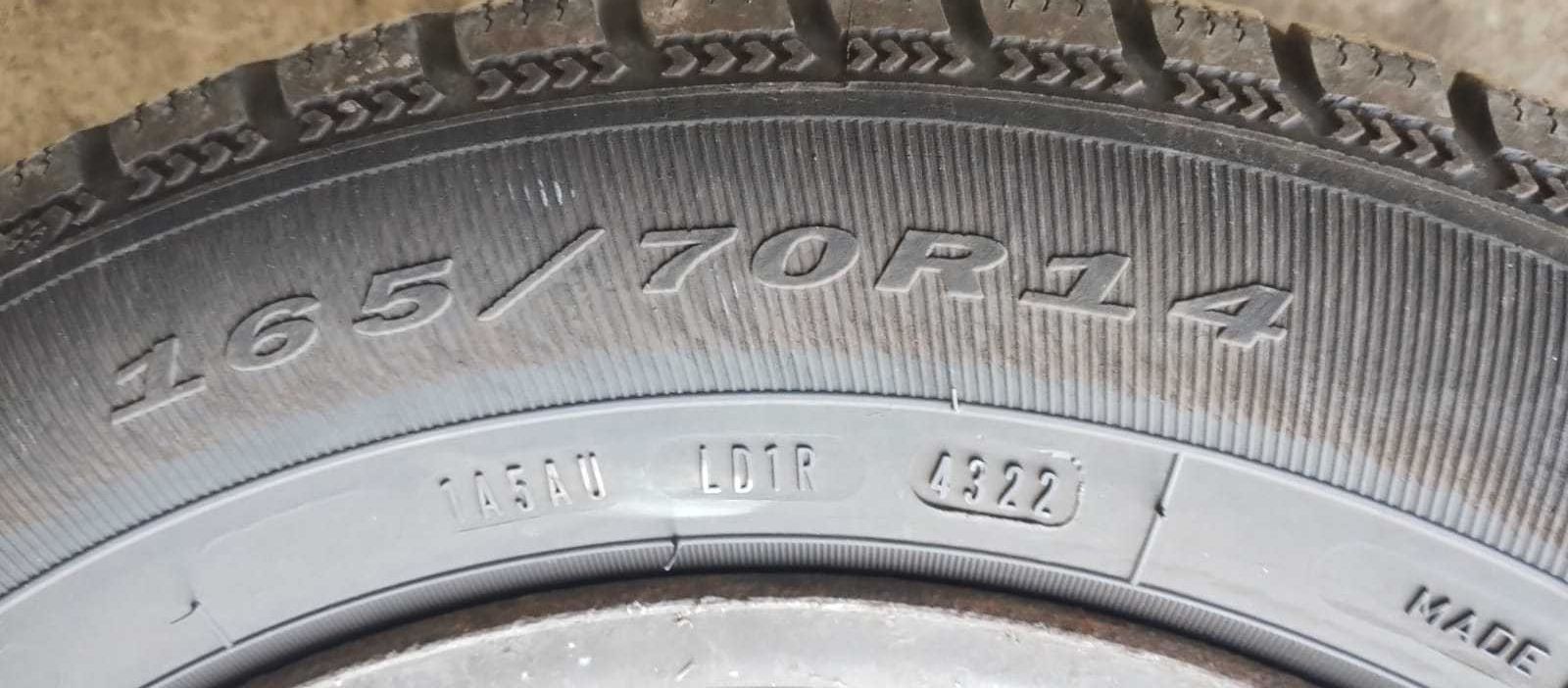 Koła z oponami Vw Polo/seat/skoda Dębica 165/70 R14 2022r zimowe