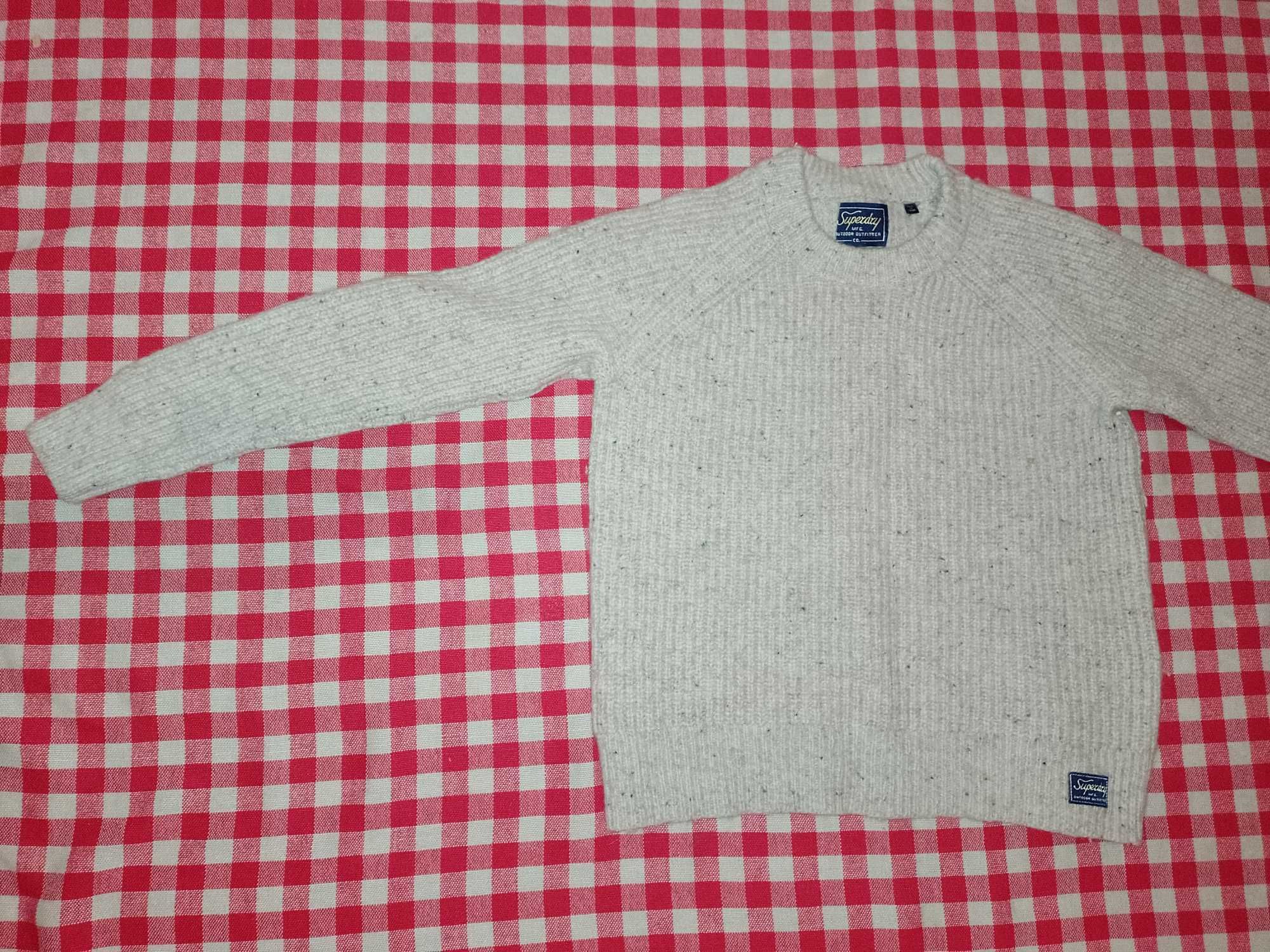 Sweter dziecięcy Superdry 80% wełna jagnięca roz 152/158